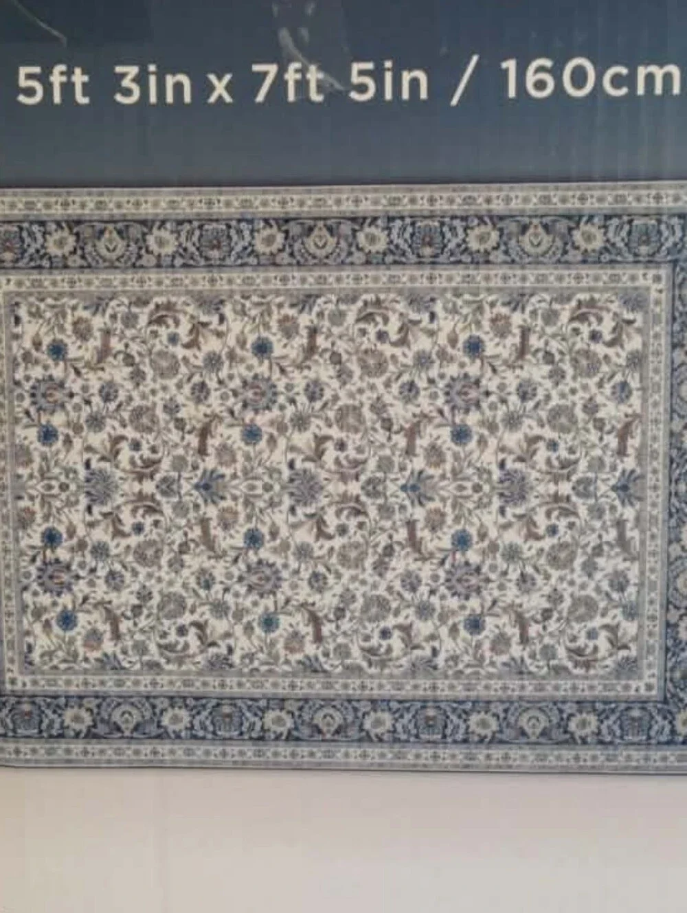 (Ew) Wyatt & Ash Machine Washable Area Rug 5ft3in X 7ft5in NIB